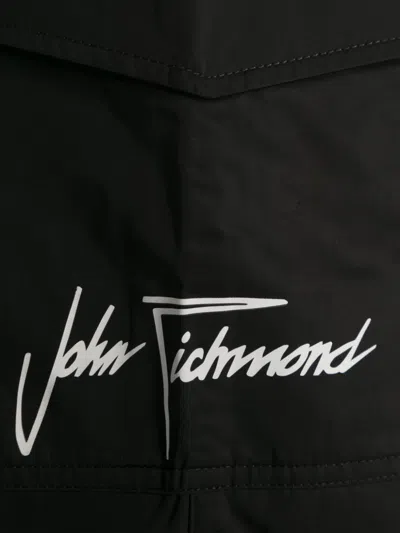 John Richmond Junior Logo-print Trousers In Black