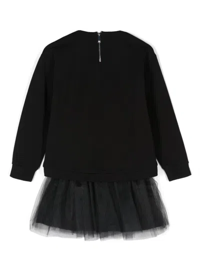 John Richmond Junior Logo-embellished Dress In Black