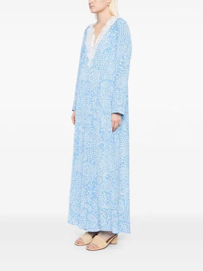 Bambah Blue Azalea Maxi Dress In Blue