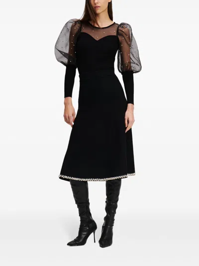 Karl Lagerfeld Essential A-line Skirt In Black