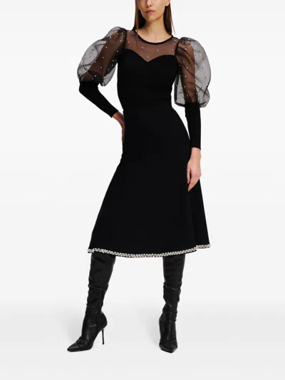 Karl Lagerfeld Essential A-line Skirt In Black