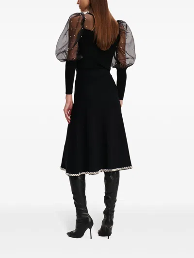 Karl Lagerfeld Essential A-line Skirt In Black