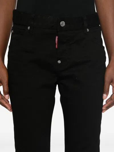 Dsquared2 Twiggy Mid-rise Skinny Jeans In Black