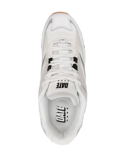 Date Sn23 Sneakers In White Leather And Fabric In White