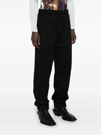 Mugler Cotton Track Trousers In Black