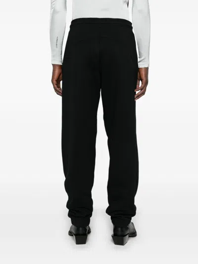 Mugler Cotton Track Trousers In Black