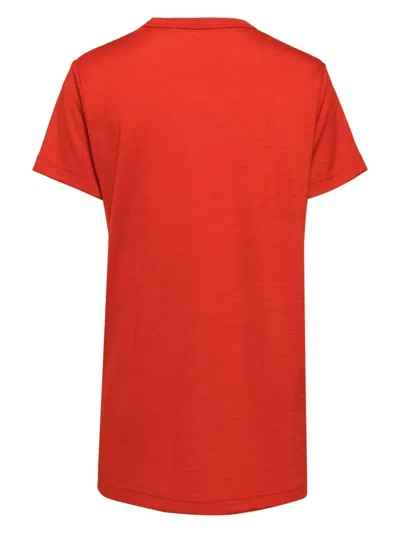 Comme Des Garçons Ruffled T-shirt In Red