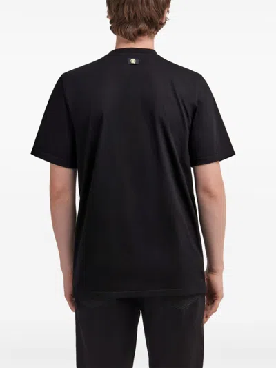Roberto Cavalli Bandana-print Cotton T-shirt In Black