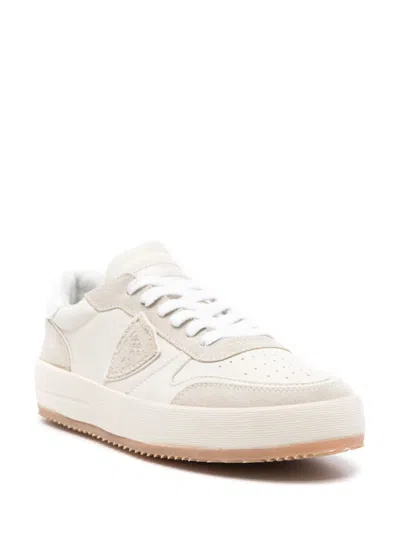 Shop Philippe Model Nice Sneakers In Neutrals