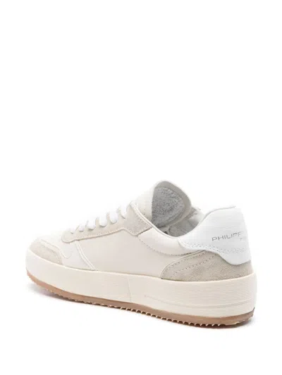 Shop Philippe Model Nice Sneakers In Neutrals