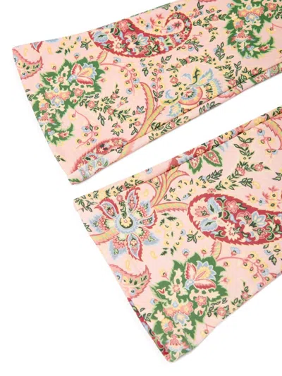 Etro Girl's Paisley-print Bootcut Trousers In Pink
