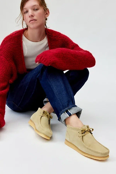Clarks Women's Wallabee Boot In Maple Suede, Women's At Urban Outfitters In Tan