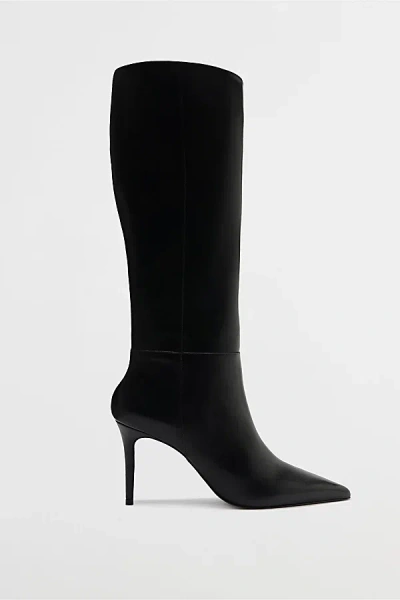 Schutz Leather Mikki Up Knee-high Boot In Black, Women's At Urban Outfitters In Black