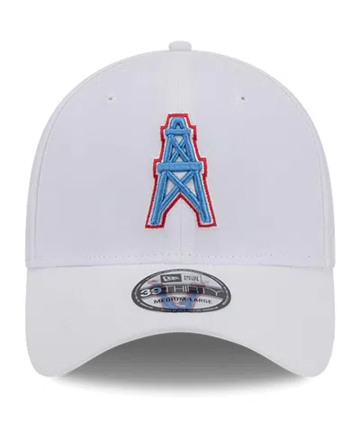 New Era Men's White Tennessee Titans Main 39thirty Flex Hat In White
