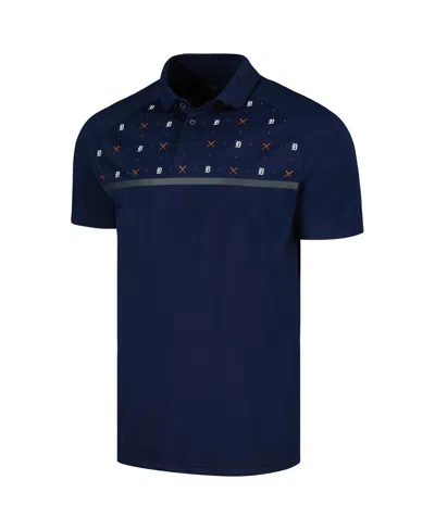 Levelwear Navy New York Yankees Sector Batter Up Raglan Polo In Navy
