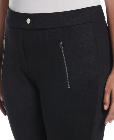 Rafaella Plus Size Pull-on Pant With Zip Detail In Black