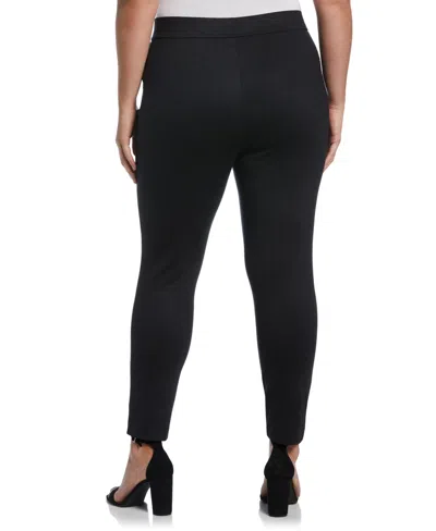 Rafaella Plus Size Pull-on Pant With Zip Detail In Black