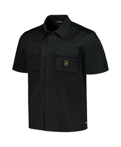 The Wild Collective Men's Black Lafc Utility Button-up Shirt In Black