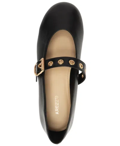 Arezzo Fechado Womens Flats Round Toe Mary Janes In Black