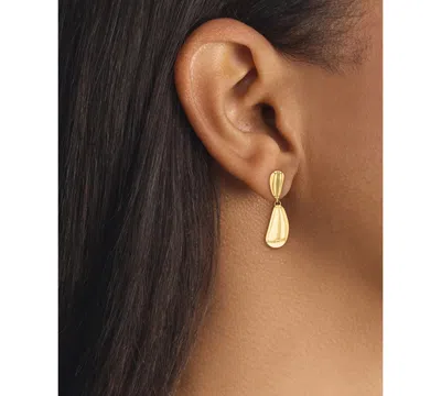 Calvin Klein Stainless Steel Structural Drop Earrings In Silver