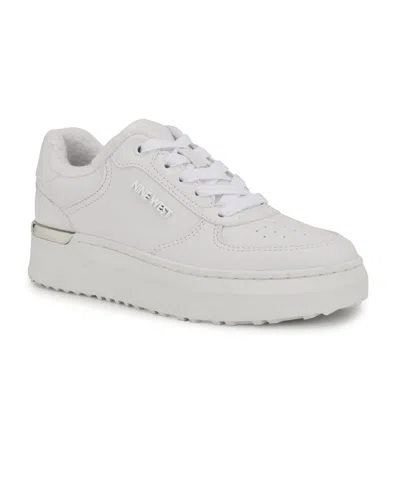 NINE WEST WOMEN'S CUDDLY LACE-UP CASUAL PLATFORM SNEAKERS 