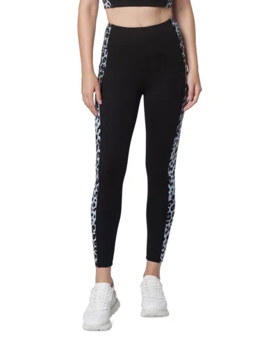 Marc New York Andrew Marc Sport Women's Printed 7/8 Leggings In Black,gray Leopard