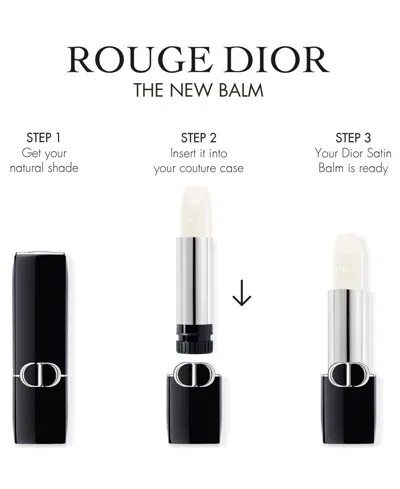 Dior Rouge  Lip Balm Refill In New 001 Midnight