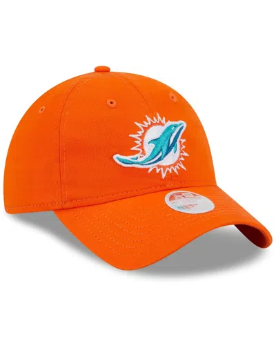 New Era Women's  Orange Miami Dolphins Main Core Classic 2.0 9twenty Adjustable Hat In Orange