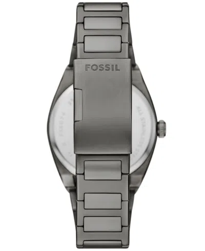 Fossil Men's Everett Black Dial Watch In Gunmetal
