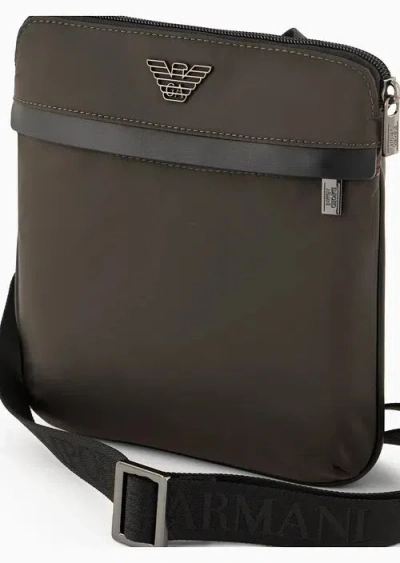 Emporio Armani Military Green Messenger Bag In Green