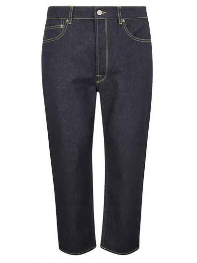 Shop Golden Goose Journey Ms Happy One Wash Denim In Dark Blue