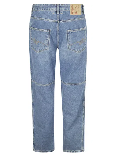 Martine Rose Reversible Camouflage-print Jeans In Blue Camo