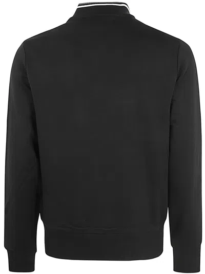 Fred Perry Zip Through Sweatshirt In Black