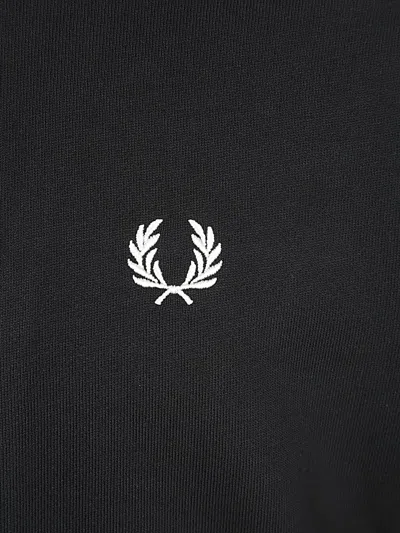Fred Perry Zip Through Sweatshirt In Black