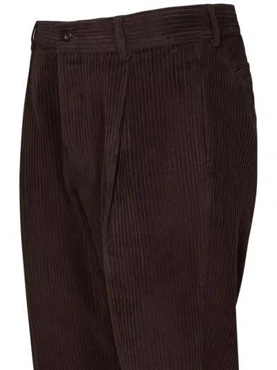 Shop Doppiaa Aantioco Trousers In Brown