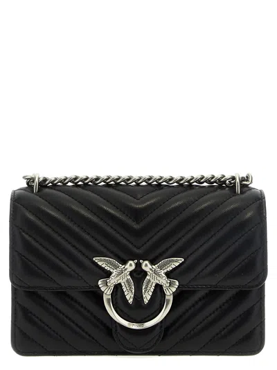 Shop Pinko Mini Love Bag One Crossbody Bag In Black