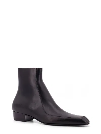 Shop Saint Laurent Augustine Boots In Black