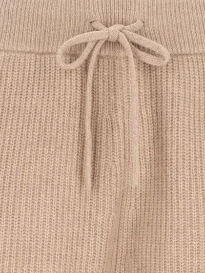 Polo Ralph Lauren Ribbed Texture Straight Trousers With Elastic Waistband In Beige