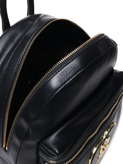 Shop Love Moschino Round Backpack In Smooth Leather In Black