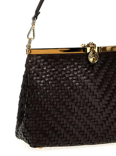 Shop Etro Vela Shoulder Bag In Brown