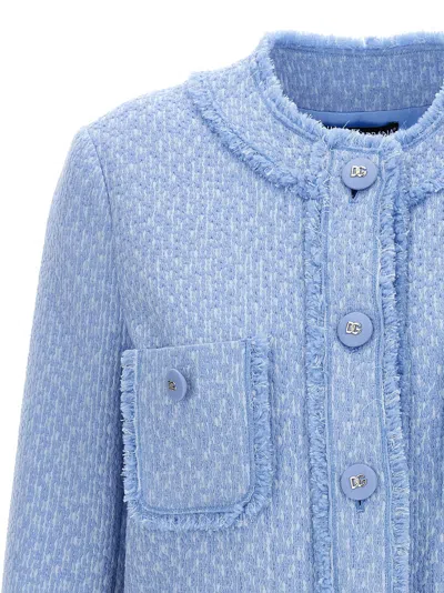 Shop Dolce & Gabbana Rachel Jacket In Light Blue