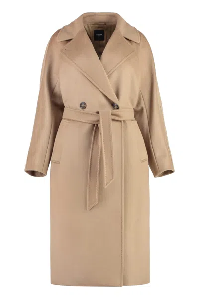 Weekend Max Mara Resina Double-breasted Coat In Camel