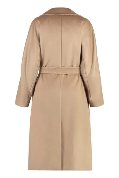 Weekend Max Mara Resina Double-breasted Coat In Camel