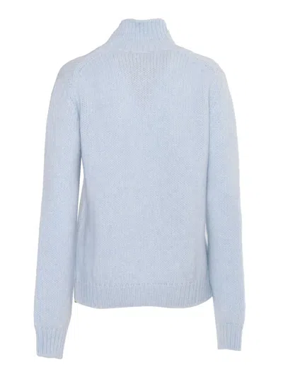 Shop K-way Fuzzy Wool Merino Blend Sweater In Blue