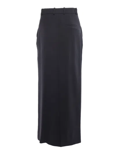 P.a.r.o.s.h Black Pants With Wide Leg And Elastic Rear Waist In Tech Fabric Woman In Black