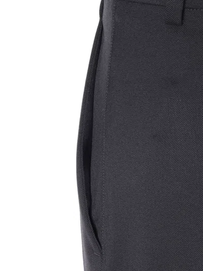 P.a.r.o.s.h Black Pants With Wide Leg And Elastic Rear Waist In Tech Fabric Woman In Black