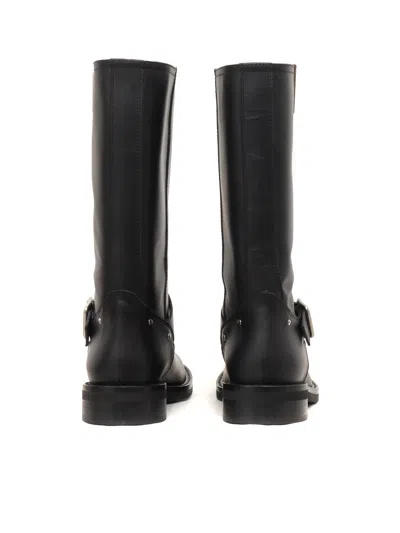 Via Roma 15 Belted Short Boots In Black
