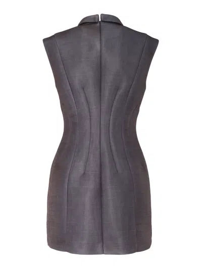 Philosophy Di Lorenzo Serafini Panelled Mini Dress In Grey