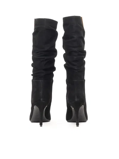 Via Roma 15 V-plaque Mid-calf Boots In Black