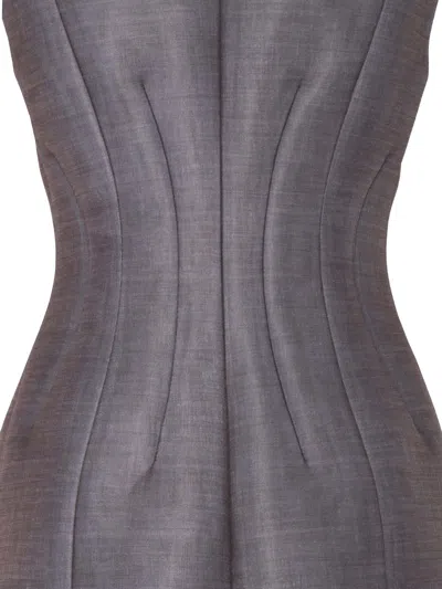 Philosophy Di Lorenzo Serafini Panelled Mini Dress In Grey